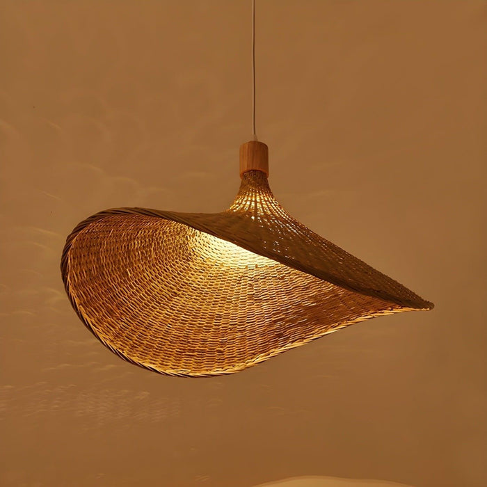Rattan Weave Hat Pendant Light-DWHOME