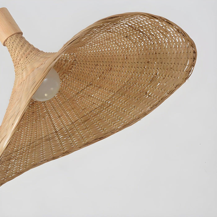 Rattan Weave Hat Pendant Light-DWHOME