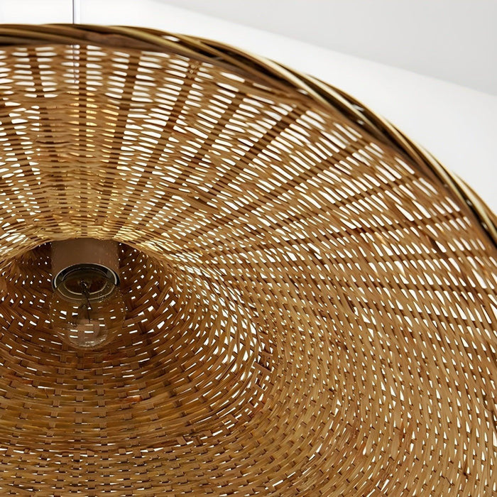 Rattan Weave Hat Pendant Light-DWHOME