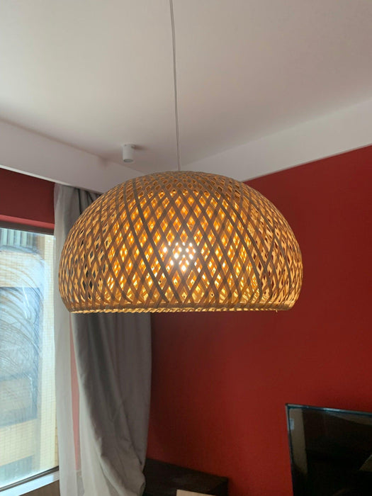 Bamboo Braided Pendant Lamp-DWHOME