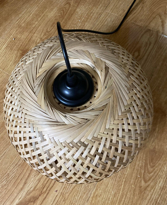 Bamboo Braided Pendant Lamp-DWHOME