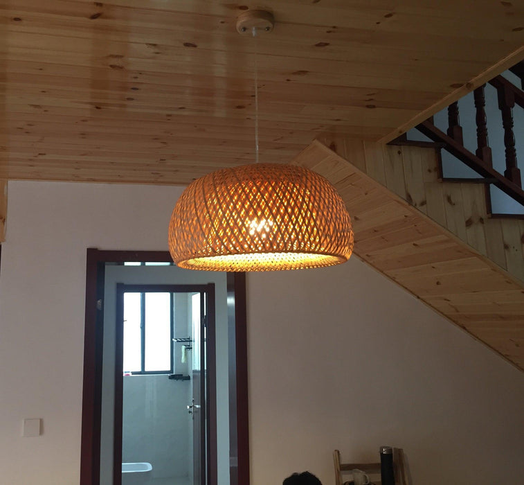 Bamboo Braided Pendant Lamp-DWHOME