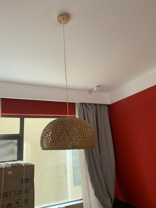 Bamboo Braided Pendant Lamp-DWHOME