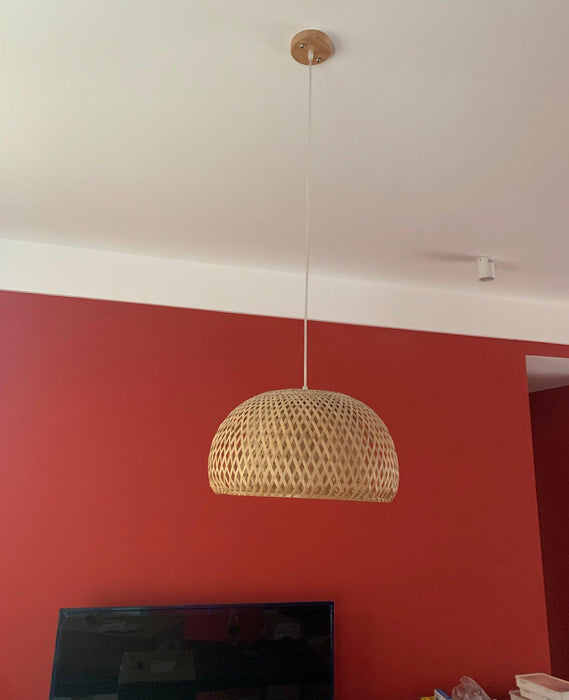 Bamboo Braided Pendant Lamp-DWHOME