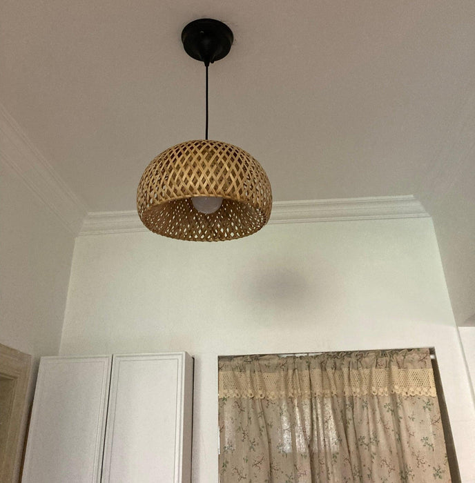 Bamboo Braided Pendant Lamp-DWHOME