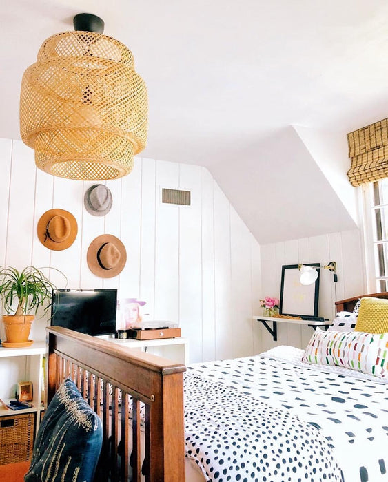 "Lampe à suspension en bambou-DWHOME"