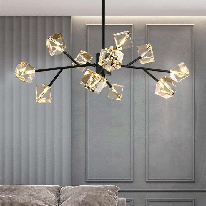 Diamante Crystal Chandelier, Black - DWHOME