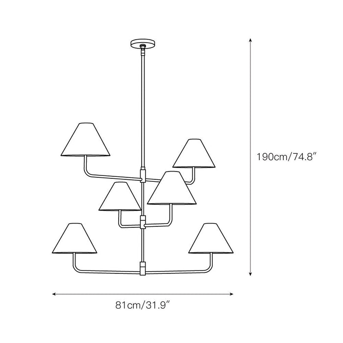 Basden Three Tier Chandelier-DWHOME