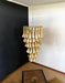 Petals Spiral Murano Amber Chandelier-DWHOME