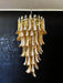 Petals Spiral Murano Amber Chandelier-DWHOME