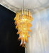 Petals Spiral Murano Amber Chandelier-DWHOME