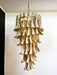 Petals Spiral Murano Amber Chandelier-DWHOME