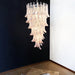 Petals Spiral Murano Pink Chandelier-DWHOME