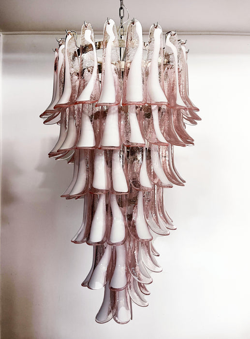 Petals Spiral Murano Pink Chandelier-DWHOME
