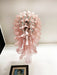 Petals Spiral Murano Pink Chandelier-DWHOME