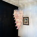 Petals Spiral Murano Pink Chandelier-DWHOME