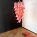 Petals Spiral Murano Red Chandelier-DWHOME