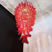 Petals Spiral Murano Red Chandelier-DWHOME