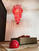 Petals Spiral Murano Red Chandelier-DWHOME