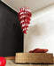 Petals Spiral Murano Red Chandelier-DWHOME