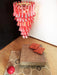 Petals Spiral Murano Red Chandelier-DWHOME
