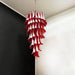 Petals Spiral Murano Red Chandelier-DWHOME