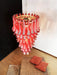 Petals Spiral Murano Red Chandelier-DWHOME