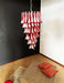 Petals Spiral Murano Red Chandelier-DWHOME