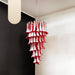 Petals Spiral Murano Red Chandelier-DWHOME