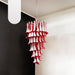 Petals Spiral Murano Red Chandelier-DWHOME