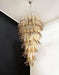 Petals Spiral Murano Transparent Chandelier-DWHOME