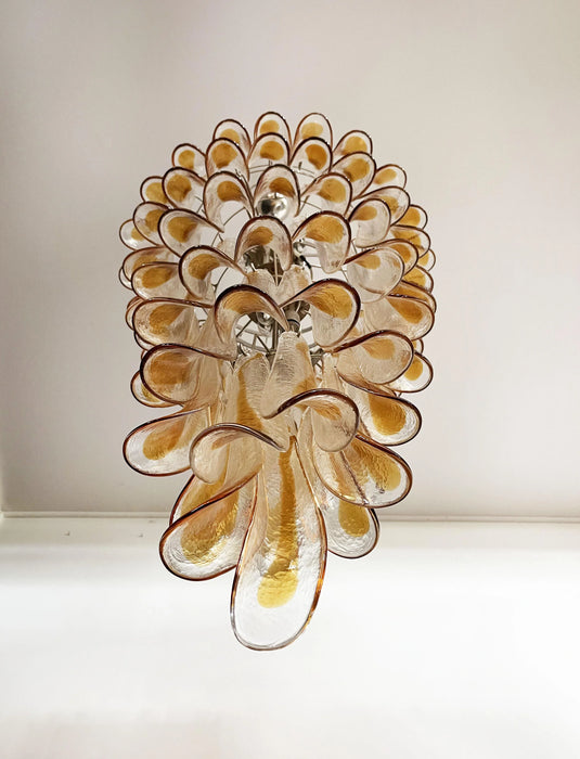Petals Spiral Murano Transparent Chandelier-DWHOME