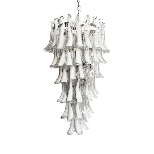 Petals Spiral Murano Transparent Chandelier-DWHOME