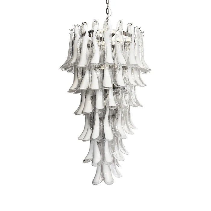Petals Spiral Murano Transparent Chandelier-DWHOME