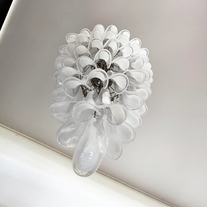 Petals Spiral Murano Transparent Chandelier-DWHOME
