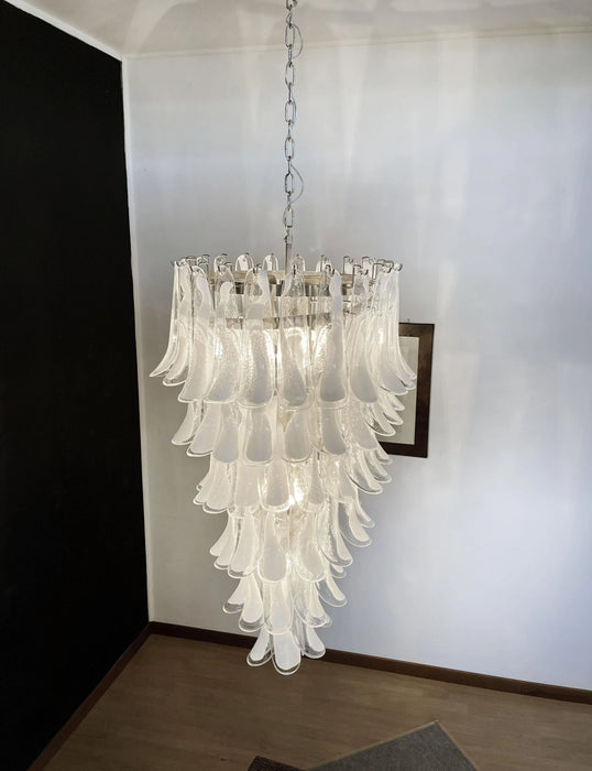 Petals Spiral Murano Transparent Chandelier-DWHOME