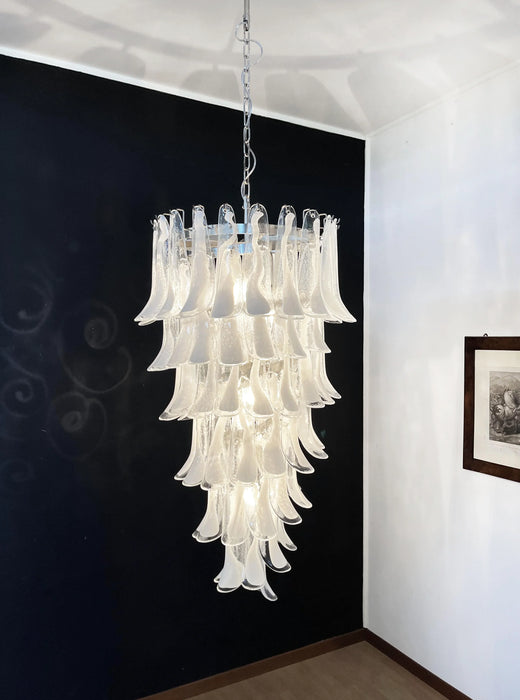 Petals Spiral Murano Transparent Chandelier-DWHOME