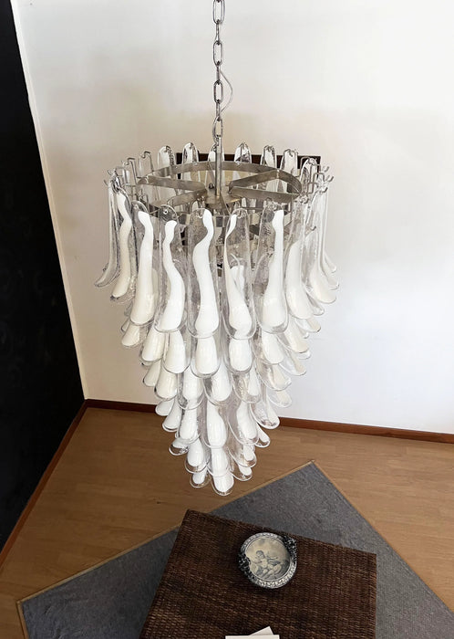 Petals Spiral Murano Transparent Chandelier-DWHOME