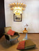 Beautifully Murano Palmette Amber Transparent Chandelier-DWHOME