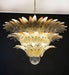 Beautifully Murano Palmette Amber Transparent Chandelier-DWHOME