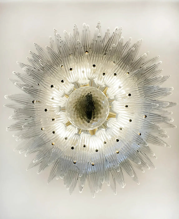 Beautifully Murano Palmette Transparent Chandelier-DWHOME