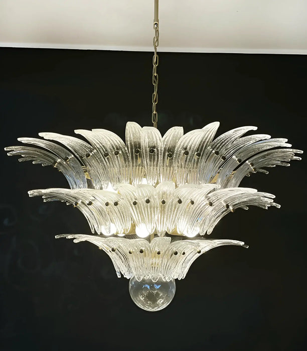 Beautifully Murano Palmette Transparent Chandelier-DWHOME