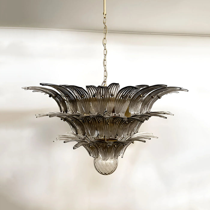 Beautifully Murano Palmette Smoked Chandelier-DWHOME