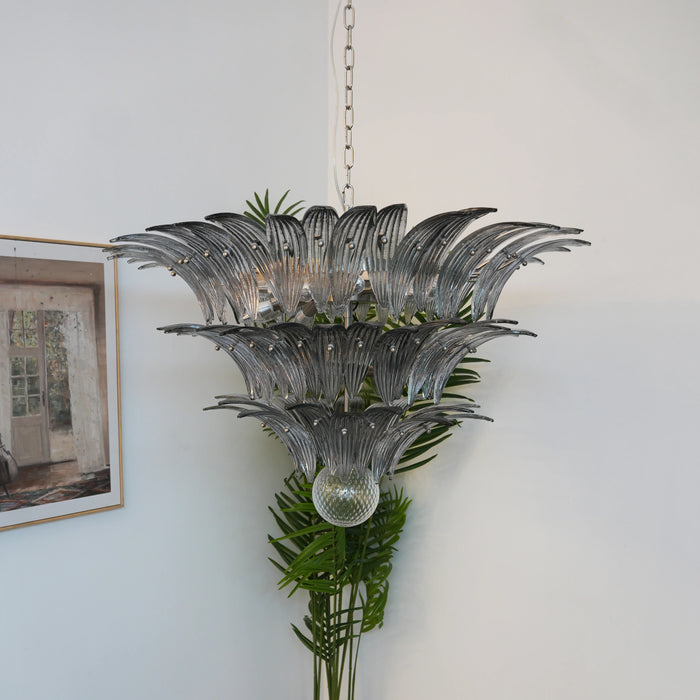 Beautifully Murano Palmette Smoked Chandelier-DWHOME