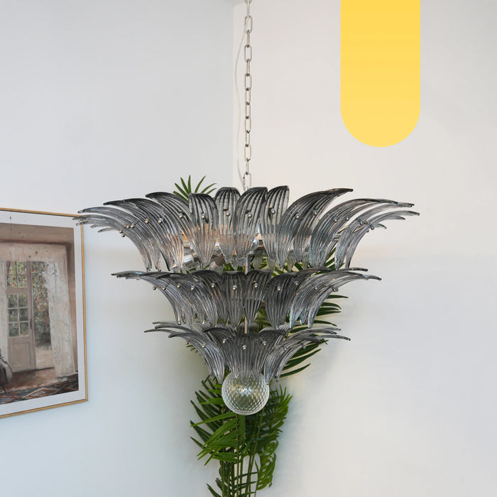 Beautifully Murano Palmette Smoked Chandelier-DWHOME