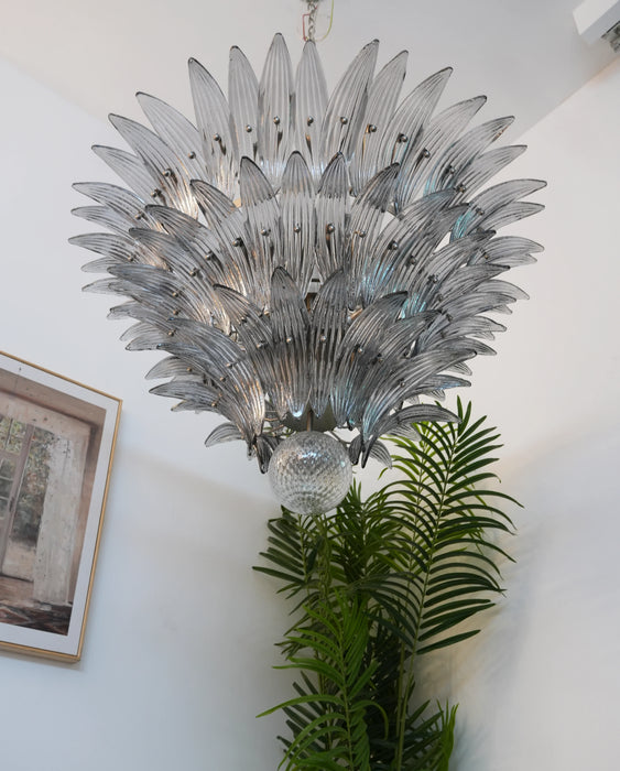 Beautifully Murano Palmette Smoked Chandelier-DWHOME