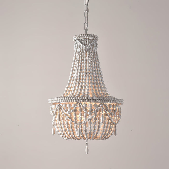 Betsey Wood Bead Chandelier-DWHOME