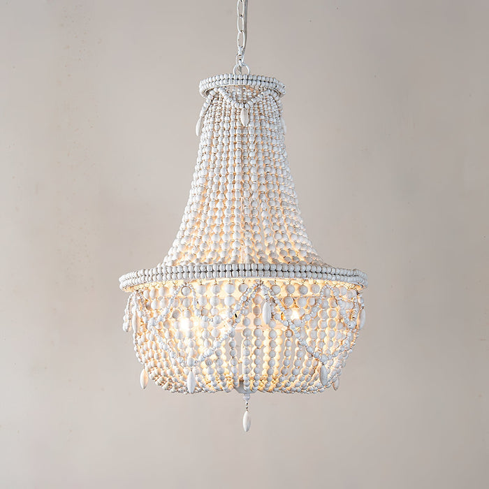 Betsey Wood Bead Chandelier-DWHOME