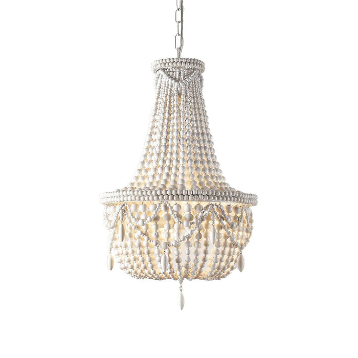 Betsey Wood Bead Chandelier-DWHOME
