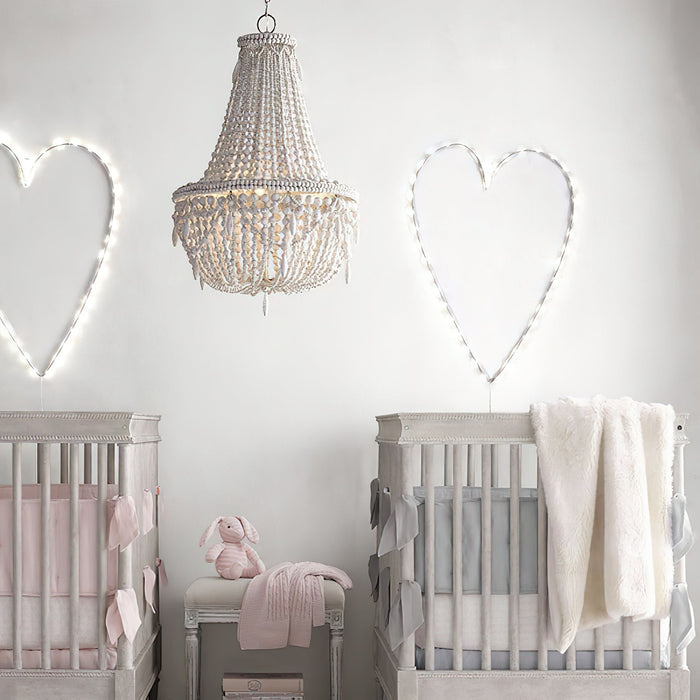 Betsey Wood Bead Chandelier-DWHOME